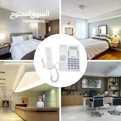  16 جهاز هاتف سلكي مكتبي او منزلي مزود بشاشه لعرض الارقام و هويه المتصل جهاز تلفون ارضي