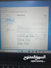  4 الجيل الثامن  الهارد 256 ssd. الرام 8 ddr4 حجم الشاشة 14