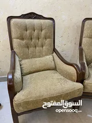  4 طقم كنبابات خشب ثقيل