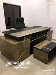  7 مكتب مدير قياس مترين مع جانبية وادراج وطاولة هديه مع كل مكتب توصيل مجاني لعمان