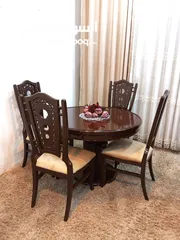  5 طاولة سفرة مع كرسيها تفصيل من خشب الزان لتواصل