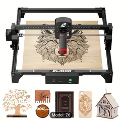  5 ماكينة قص ونقش ليزر 6W للخشب، جلد، قماش، اكريليك –Laser Engraving Machine CNC