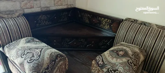 3 كنب بحاله الوكاله مع زاويه