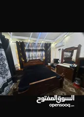  1 غرفة نوم زان ثقيل لون بني