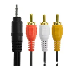  1 AUX Male 3.5mm to 3 RCA