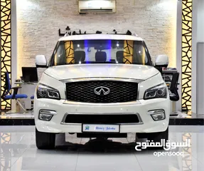  3 Infiniti QX80 ( 2015 Model ) in White Color GCC Specs