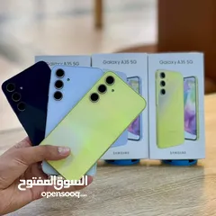  7 مشغل اخو الجديد Samsung A35 5G رام 16 جيجا  256 أغراضة والكرتونه الأصلية مكفول متوفر توصيل