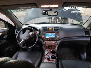  9 TOYOTA HIGHLANDER 2014 HYBRID تويوتا هايلاندر 2013 هايبرد (هجين) لون ملكي مجمرك مرتين كرررت