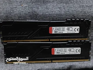  1 Kingstone hyper x fury ddr4 16gb رامات كنستون هايبر اكس فيوري 16 جيجا