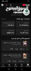  1 قناة يوتيوب مفعله أرباح للبيع بسعر مغري جدا