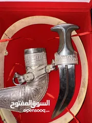  2 خنجر عماني قرن زراف هندي (صافي).