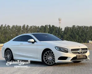  4 MERCEDES S500 COUPE 2017 GCC FULL OPTION ORIGINAL PAINT FULL AGENCY SERVICE