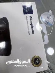  2 مايك تسجيل احترافي من شركة ويوا لاسلكي  Microphone Wiwu Mini 5 hour play