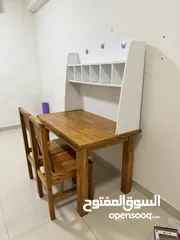  1 study table/ Work desk made of wood available with chairs