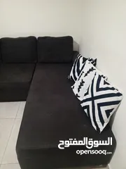  3 طقم كنب زاويه حديث كورنر لون سكني غامق صناعه اجنبيه