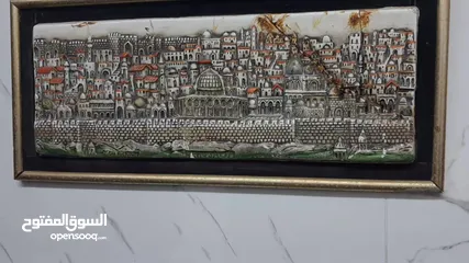  3 لوحه له فنان معروف  الفلسطيني للقدس فنان معروف عمرها فوق ال 120 سنه