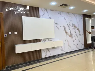  15 بديل الحجر وبديل الرخام وبديل الخشب والفاير بليس ورق جدران والشيبورد باركيه