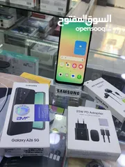  22 مشغل يوم واحد SAMSUNG A26 5G مستعمل جيجا 256 رام 16 معه بكج هدية متوفر توصيل