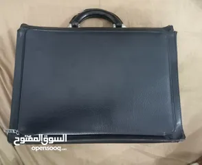  2 حقيبة رجالية بيزنس بالمفتاح Leather briefcase with key lock for men