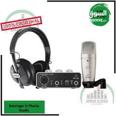  1 طقم ستديو Behringer للتسجيل والبث المباشر Behringer U-Phoria Studio PRO