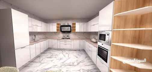  14 تصميم مطابخ وخزاين 3D ومختطات اوتوكاد للتنفيذ