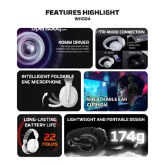  11 FANTECH WHG04 TAMAGO II Multi-Platform Wireless Gaming Headset السماعة الاقوى تفوق مع فانتيك