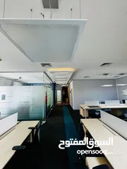  6 مكتب مفروش بموقع مميز ومجمع فخم للايجار في عبدون
