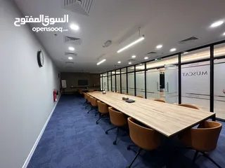  3 4 Desk Office Space in Business Center in Qurum