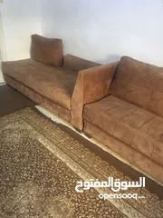  5 طقم كنب خشب تفصيل 8 مقاعد بحالة ممتازة