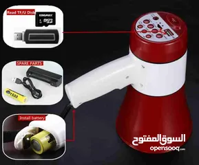  8 سماعة مناداة بوق بطارية شحن صوت عالي مع مدخل USB