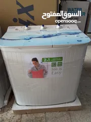  1 غسالة هيونداي حوضين