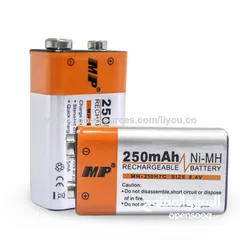  1 بطاريات شحن قياس Rechargeable Battery 9V