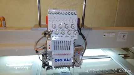  1 ماكينة تطريز راس واحد مع برق ORFALI