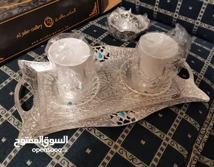  5 طقم قهوة مطلي بالفضة Silver plated coffee set