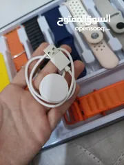  5 ساعه smart watch (c60 Ultra 3) مع كرتونتها و شاحنها و كساكتها مشحونه فقط 10 مرات الساعه كأنها جديده