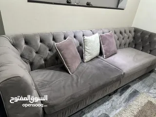  1 طقمين كنب فرش نظيف اسفنج دنلوب