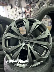  6 /:- جنط تويوتا  /:- اصلي بحالة الوكالة   /:- قياس: “18”.
