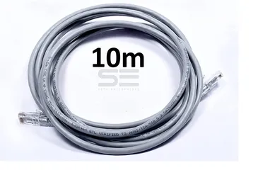  1 CABLE E.NET CAT6a patch cord gray 10M  كوابل انترنت 10M