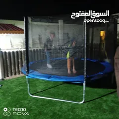  3 ترامبولين نطيطيه عالي الجوده بيحمل وزن عالي حديد قوي ومتين لتجهيز مناطق الألعاب والترفيه بمقاسات