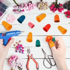  9 3 اغطيه واقيه اصابع سيلكون لون لحمي مذبذبه قابله للغسيل لحماية الاصابع اثناء الاشغال اليدويه او العز