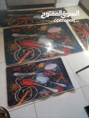 3 4قطع سجاد للمطبخ