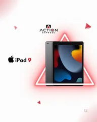  1 APPLE IPAD 9 64 g  ابل ايباد 9 جيل التاسع 64 جيجا  كفاله ابل سنه  وسنتين اكشن إكسبرس
