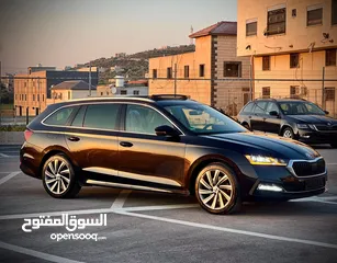  6 سكودا اكتافيا ستيشن /2020 اتوماتيك ماتور 2000 ديزل فل الفل  فتحة سقف بانوراما الشكل آلجديد
