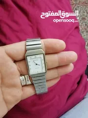  2 ساعة يد ماركة Charles Delon الأصلية – Slim Watch   تصميم كلاسيكي نحيف، شكل مستطيل، سوار معدني ستانلس