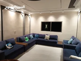  3 طقم كنب كورنر فاخر جدا تفصيل خشب ممتاز