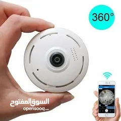  3 كاميرا مراقبة 360 درجة مع مكبر صوت و رؤية ليلية من واي فاي   الميزات : رؤية بانورامية 360 درجة، دون