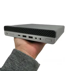  2 جهاز كمبيوتر اتش بي ميني فائق السرعة الجيل السادس HP Mini PC 800 G3 6TH GEN 8GB RAM 256GB SSD NVME