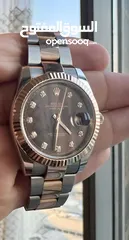  3 Rolex Oyster Datejust Chocolate Diamonds Dial, Rose Gold 41mm