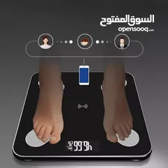  12 الميزان الذكي ميزان لوزن الجسم يشبك بلوتوث عالهاتف ميزان منزل نادي وزن الجسم