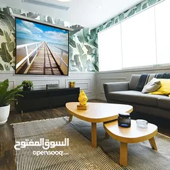  1 شاشة عرض بروجكتر يدوية قياس 220*165سم